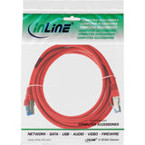 Cable De Red Inline S/Ftp Pimf Cat.6a Libre De Halógenos 500mhz Rojo 2m