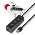 EAN 8595247903532 - Axagon HUE-S2BL hub de interfaz USB 3.2 Gen 1 (3.1 Gen 1) Type-A 5000 Mbit/s Negro imagen 1