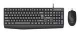 Teclado Y Mouse Philips Spt6237b Cable Usb 2.0 Resistente Agua 1200 Dpi Negro Ergonomico