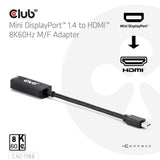 EAN 8719214473341 - CLUB3D CAC-1188 adaptador de cable de vídeo 0,09 m Mini DisplayPort HDMI Negro imagen 3