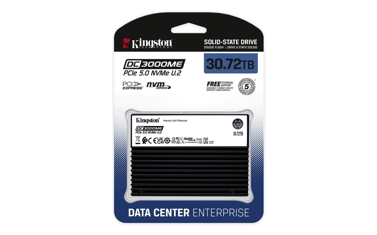 Kingston Dc3000me Sedc3000me/30t7 30720 Gb 1.0 Dwpd 2,5" 63,5mm U.2 Pcie 5.0 X4 Ssd 256bit Aes
