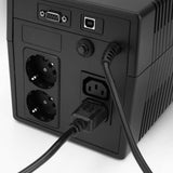 Powercord C14 - C15 (Angled Right) Iec60320 Negro 2 M