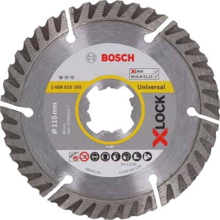 Bosch Disco De Corte De Diamante X-Lock Estándar Para Universal 115 Mm 2608615165