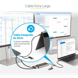 Startech Adaptador Usb-C A Hdmi Doble - Usb Tipo C A 2 Monitores Hdmi - 4k 60hz Pd De 100w 30cm