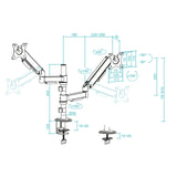 EAN 8433281016477 - TooQ DB1533TNR-B soporte para monitor 81,3 cm (32") Escritorio Negro imagen 7