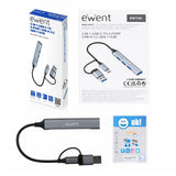 Hub Ewent Ew1154 Usb-C 3.2 Gen1 5gbps 1xusb-A 3.2 3xusb-A 2.0 Aluminio