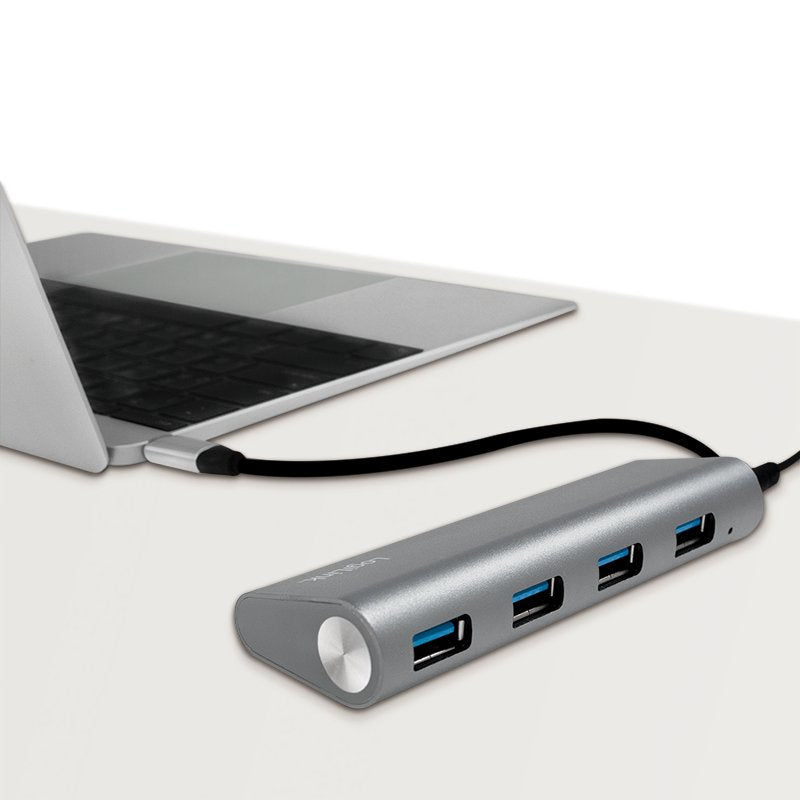 EAN 4052792048643 - LogiLink UA0309 hub de interfaz USB 3.2 Gen 1 (3.1 Gen 1) Type-C 5000 Mbit/s Gris imagen 4