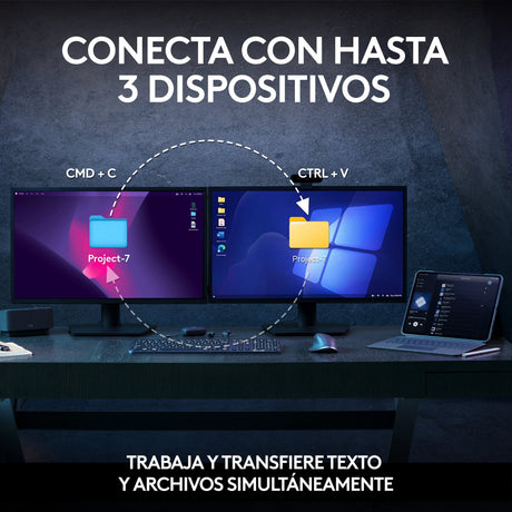 EAN 5099206112452 - Logitech 920-011610 teclado Ratón incluido Oficina RF Wireless + Bluetooth QWERTY Español Grafito imagen 16