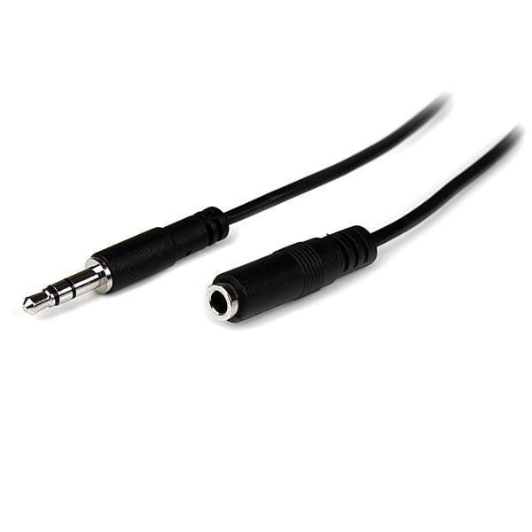 Startech Cable Jack 3,5mm 3 Pines (Alargo) M/H 1m Negro Mu1mmfs