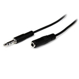 Startech Cable Jack 3,5mm 3 Pines (Alargo) M/H 1m Negro Mu1mmfs