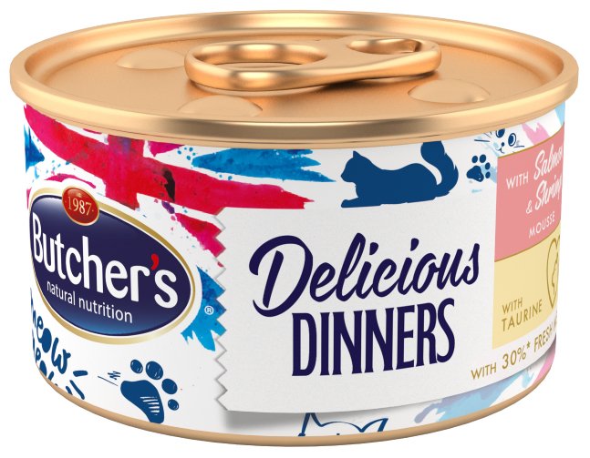 Butcher'S Classic Delicious Dinners Con Salmón Y Gambas - Lata 85g