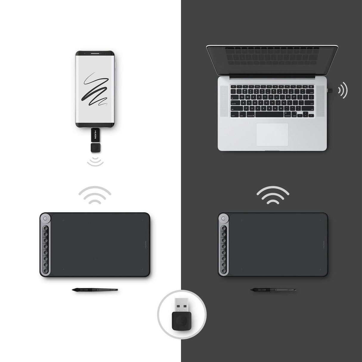EAN 6930444801403 - HUION Q620M tableta digitalizadora Negro 5080 líneas por pulgada 266,7 x 166,7 mm USB imagen 6
