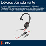 Auriculares  Poly Blackwire 5210 Monaural Usb-C + Conector De 3,5 Mm + Adaptador Usb-C/A (Paquete)