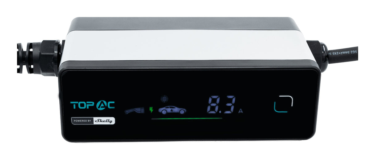Shelly Cargador Portátil Para Vehículos Eléctricos Topac, 11 Kw, Wallbox Blanco/Negro, Wifi Shelly_pbs_pc_11