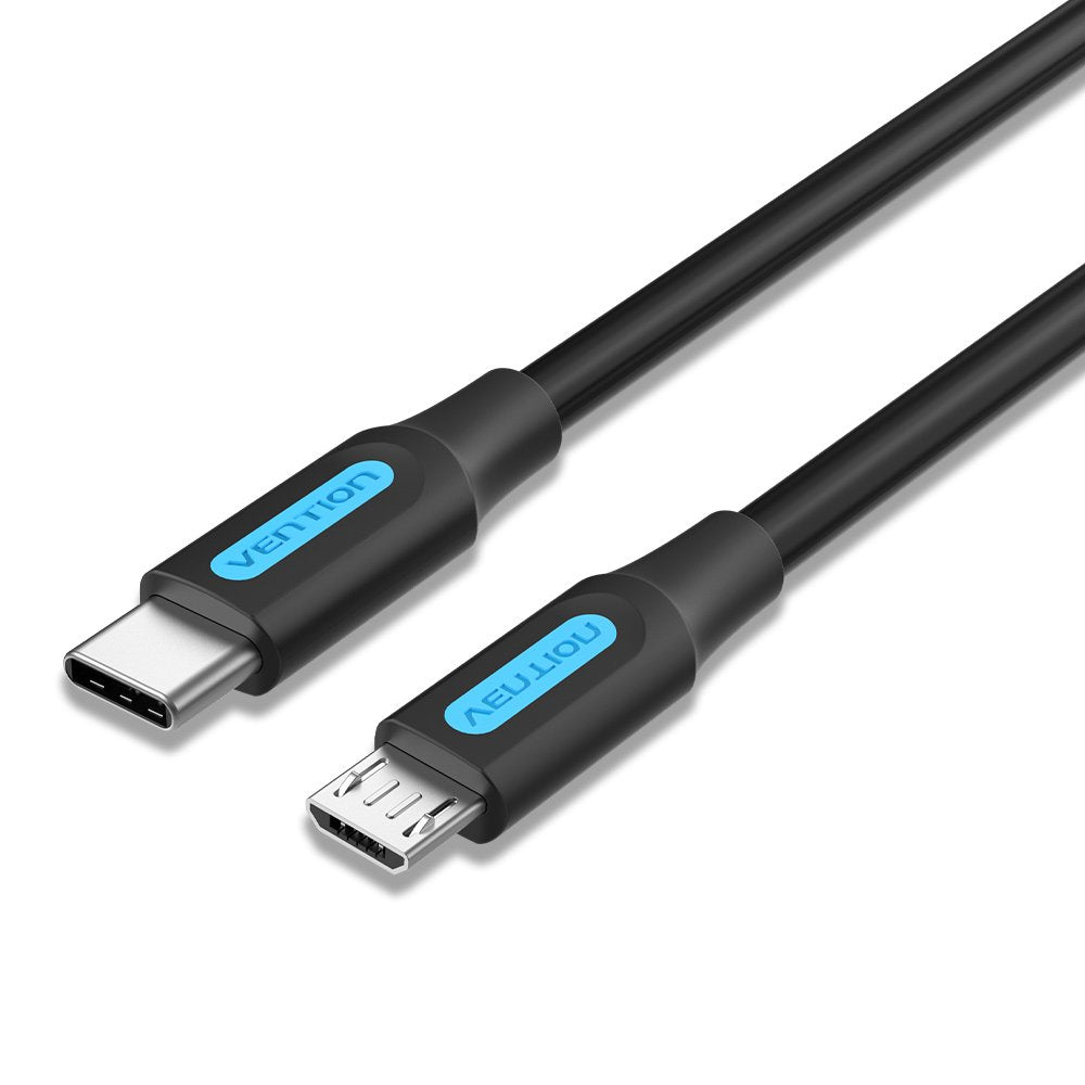Cable Usb 2.0 Tipo-C Vention Covbg Usb Tipo-C Macho Microusb Macho 1.5m Negro