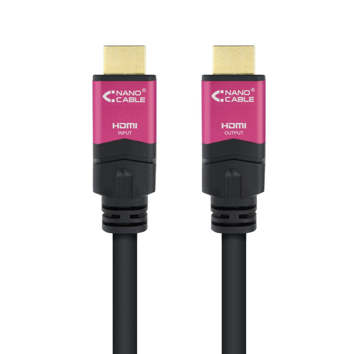 Nanocable Cable Hdmi V2.0 Macho Con Repetidor A Hdmi V2.0 Macho 20m - 4k@60hz 18gbps - Alta Velocidad - Negro/Rosa