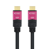 Nanocable Cable Hdmi V2.0 Macho Con Repetidor A Hdmi V2.0 Macho 20m - 4k@60hz 18gbps - Alta Velocidad - Negro/Rosa