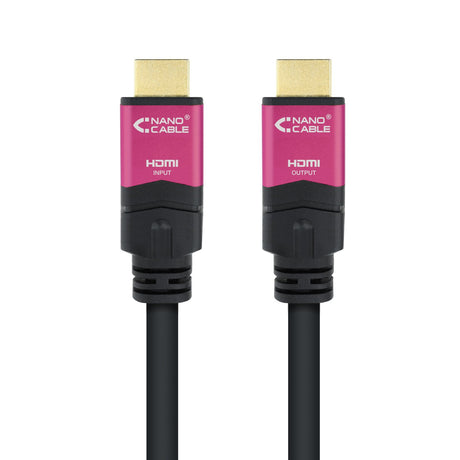 EAN 8433281009752 - Nanocable 10.15.3715 cable HDMI 15 m HDMI tipo A (Estándar) Negro, Rosa imagen 2