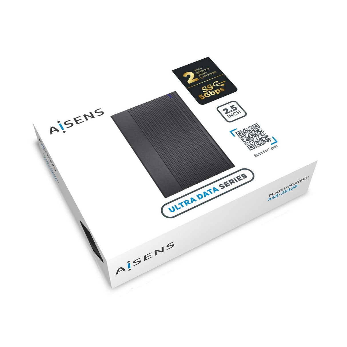 EAN 8436574704464 - AISENS ASE-2532B caja para disco duro externo Caja externa para unidad de estado sólido (SSD) Negro 2.5" imagen 6
