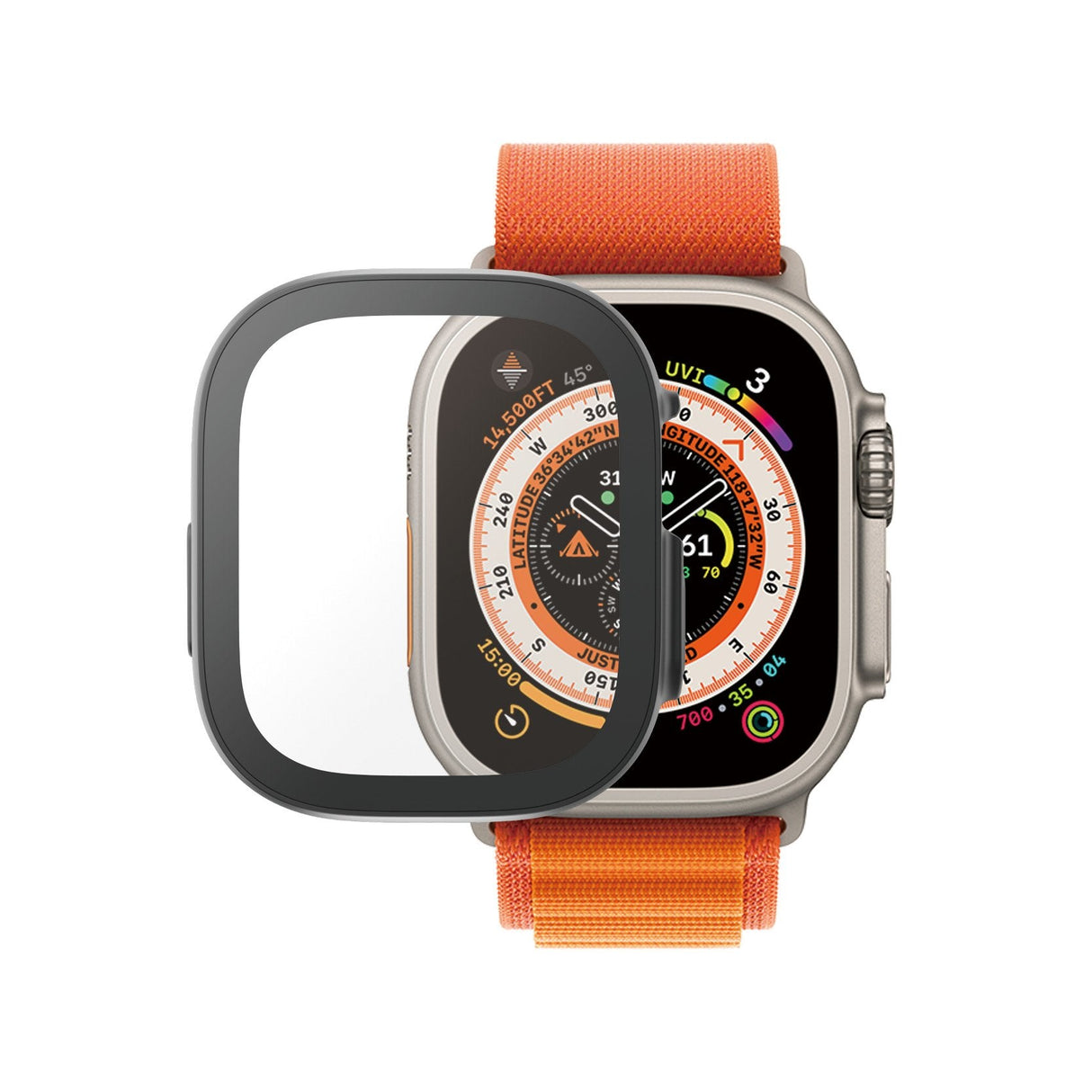 Apple Watch Vidrio Templado Para Apple - Watch, Series 2023 49mm  Fpanzerglass Ull Body Case D30 , Tereftalato De Polietileno (Pet)