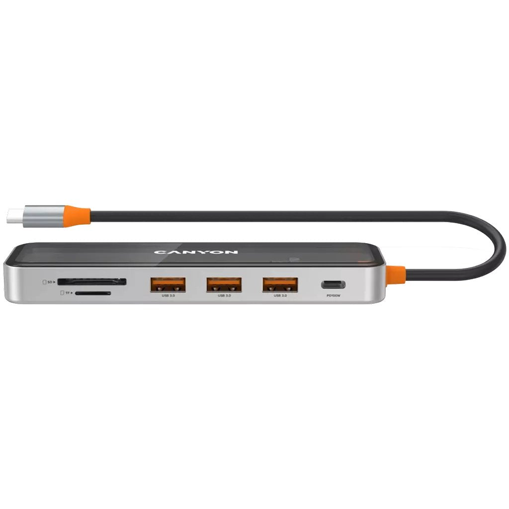 Canyon Hub Ds-13 7en1 4k Usb-C Transparente Gris Espacio