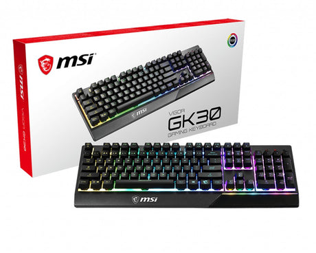 EAN 4719072646936 - MSI Vigor GK30 teclado Juego USB QWERTY Internacional de EE.UU. Negro imagen 1