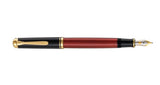Pelikan Souverän 600 Pluma Estilográfica Sistema De Llenado Integrado Negro, Oro, Rojo 1 Pieza(S)