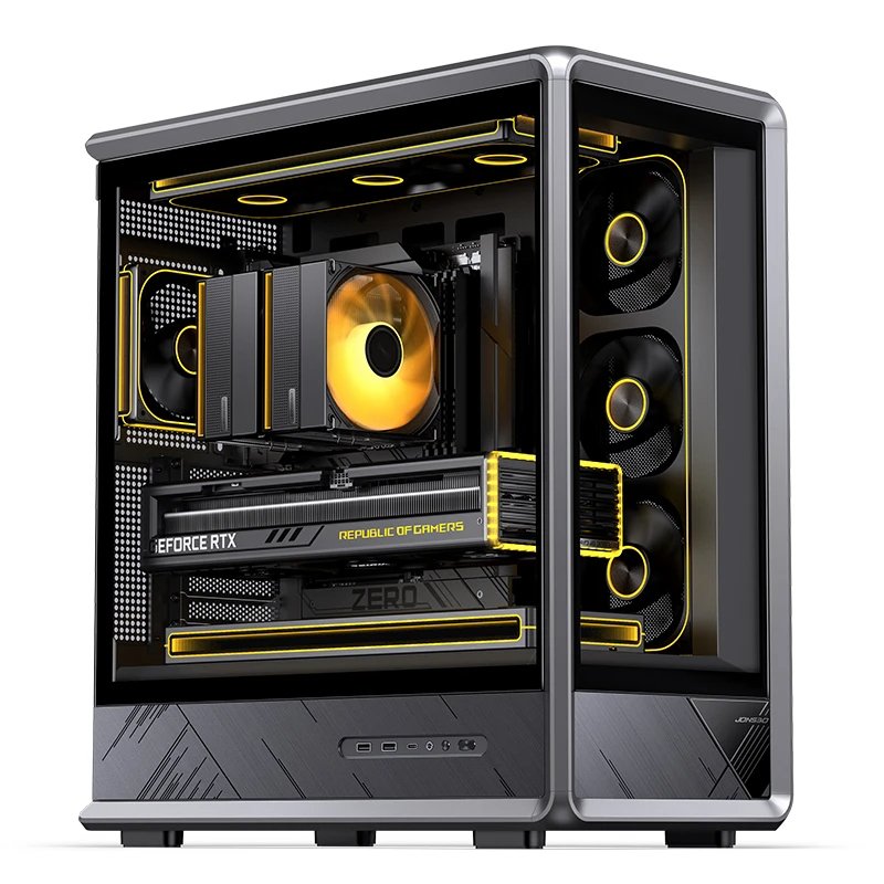 Jonsbo D401 Pc-Gehäuse, Midi Tower, Atx, Tempered Glass - Schwarz