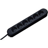 Regleta De Enchufes Bachmann Smart 6 Vías, Negra 1,5m, Sin Interruptor