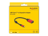 Delock 60052 Adaptador Usb Type-C A Displayport (Modo Dp Alt) 8k 30 Hz Con Función Hdr Rojo