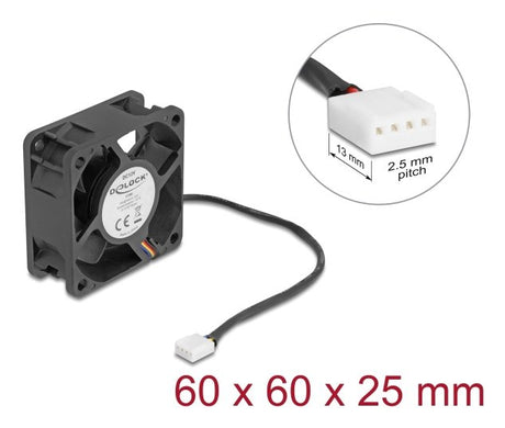 EAN 4043619672950 - DeLOCK 67295 sistema de refrigeración para ordenador Carcasa del ordenador Ventilador 6 cm Negro 1 pieza( imagen 3
