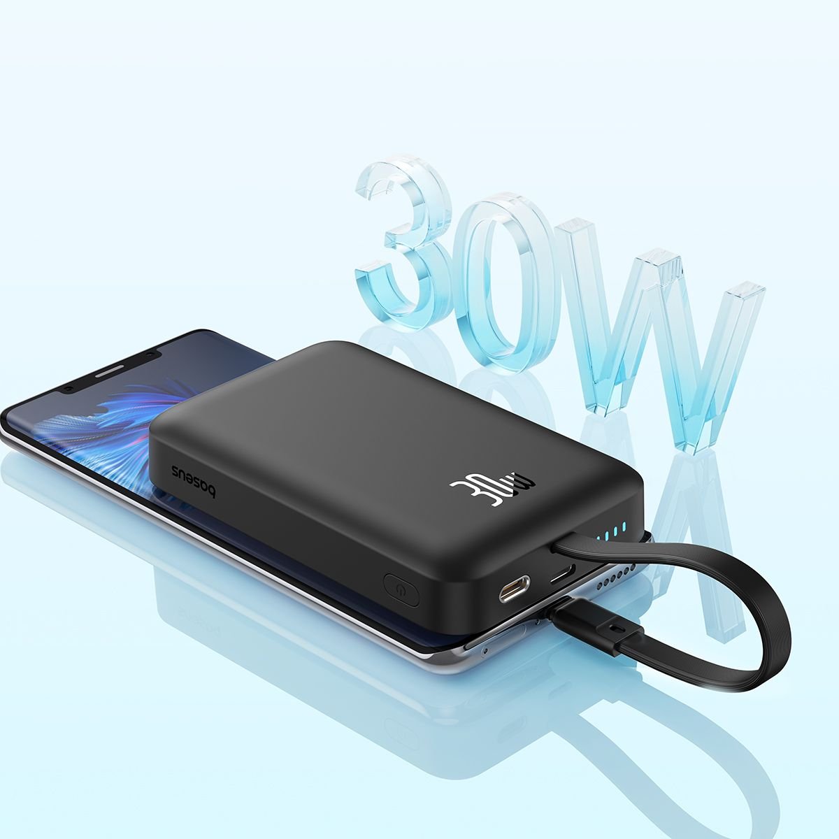 EAN 6932172642785 - Baseus MAGSAFE MINI TYPE-C KABLOLU WIRELESS POWERBANK 10.000 MAH 30W SIYAH Litio 10000 mAh Negro imagen 4