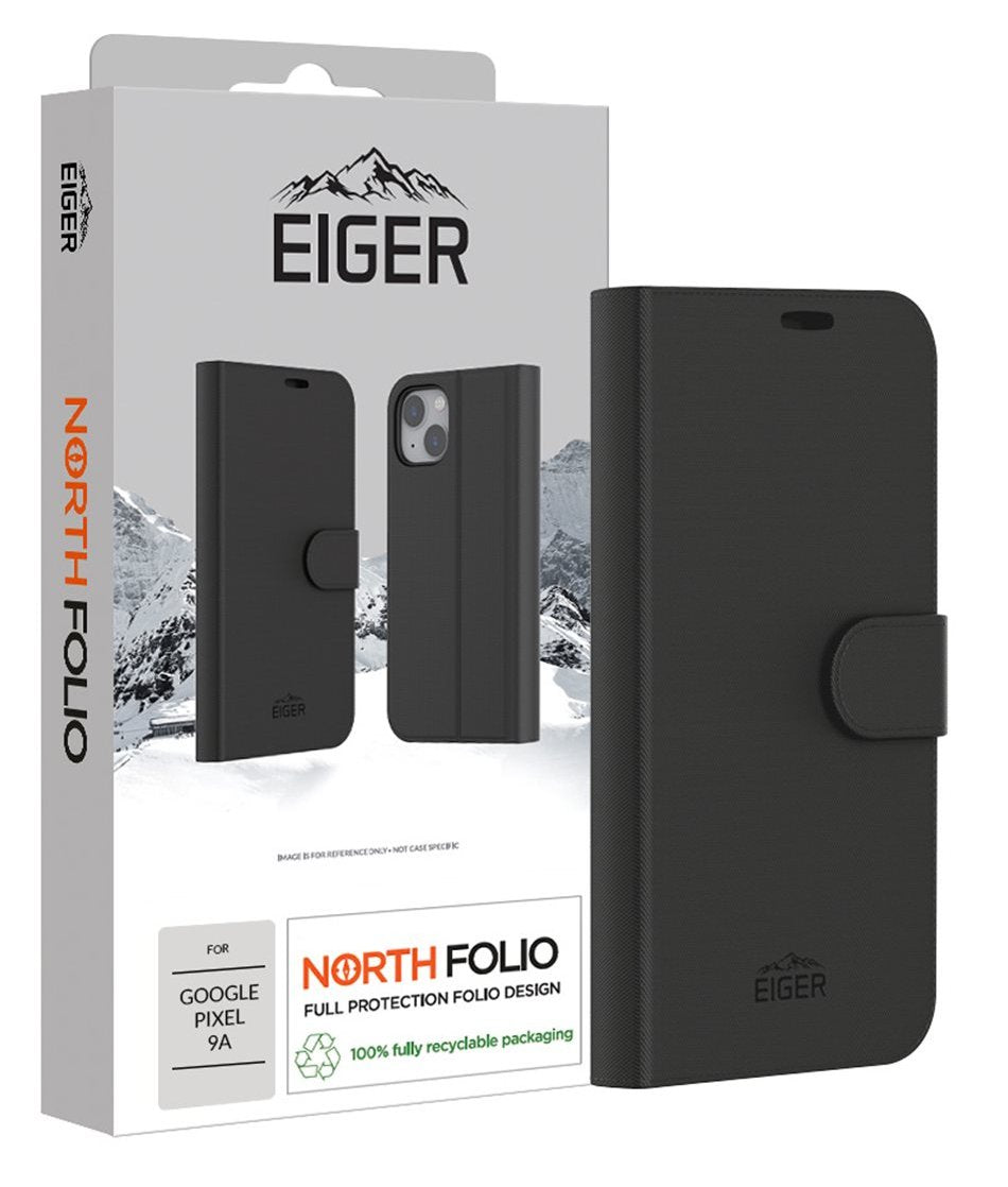 Eiger North Folio Case Google Pixel 9a Schwarz