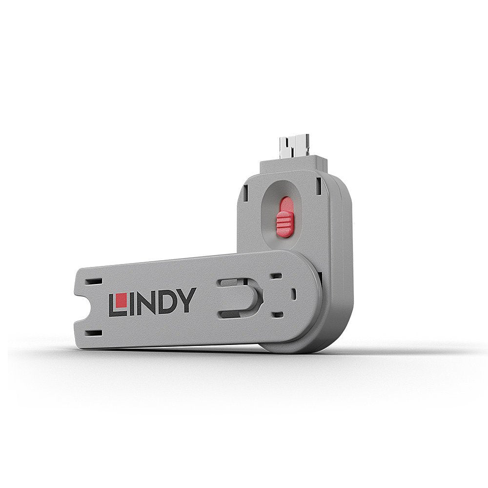 EAN 4002888406208 - Lindy 40620 bloqueador de puerto Llave de bloqueador de puerto USB tipo A Rosa Acrilonitrilo butadieno es imagen 1