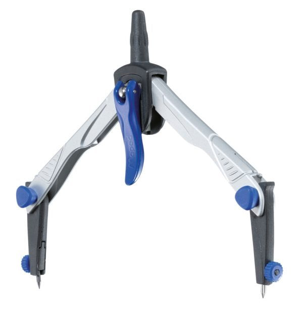 Maped Compás Technic Compact Con Adaptador, Estuche De Minas, Afilaminas Y Regla Estuche De 4 Piezas