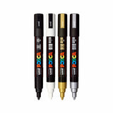 EAN 3296280033426 - POSCA PC-5M Negro, Oro, Plata, Blanco 4 pieza(s) imagen 2