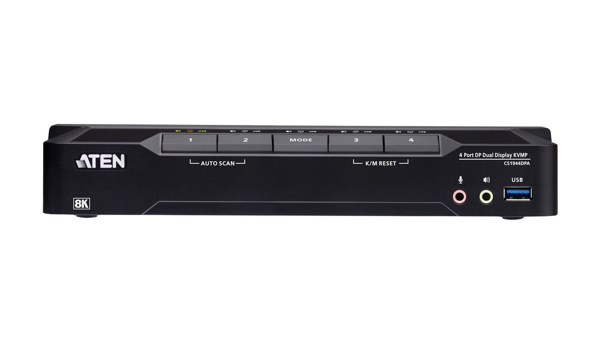 4-Port Usb 3.0 8k Dp Dual Display Kvmp Switch
