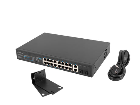 EAN 5901969429299 - Lanberg RSFE-16P-2C-150 switch No administrado Gigabit Ethernet (10/100/1000) Energía sobre Ethernet (PoE imagen 2