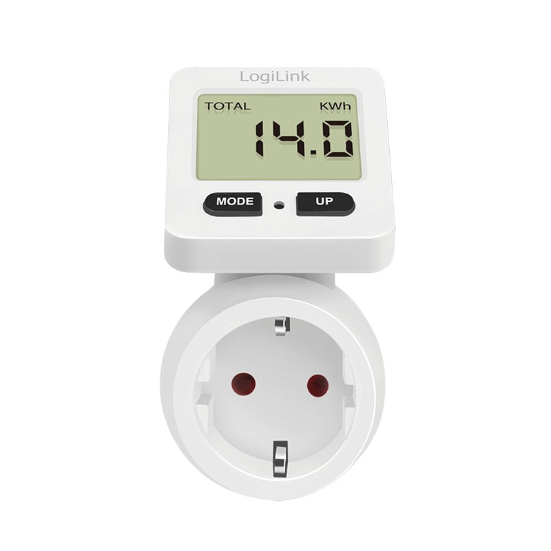 Medidor De Comes Energéticos Logilink, Pantalla Giratoria 180°, Blanco