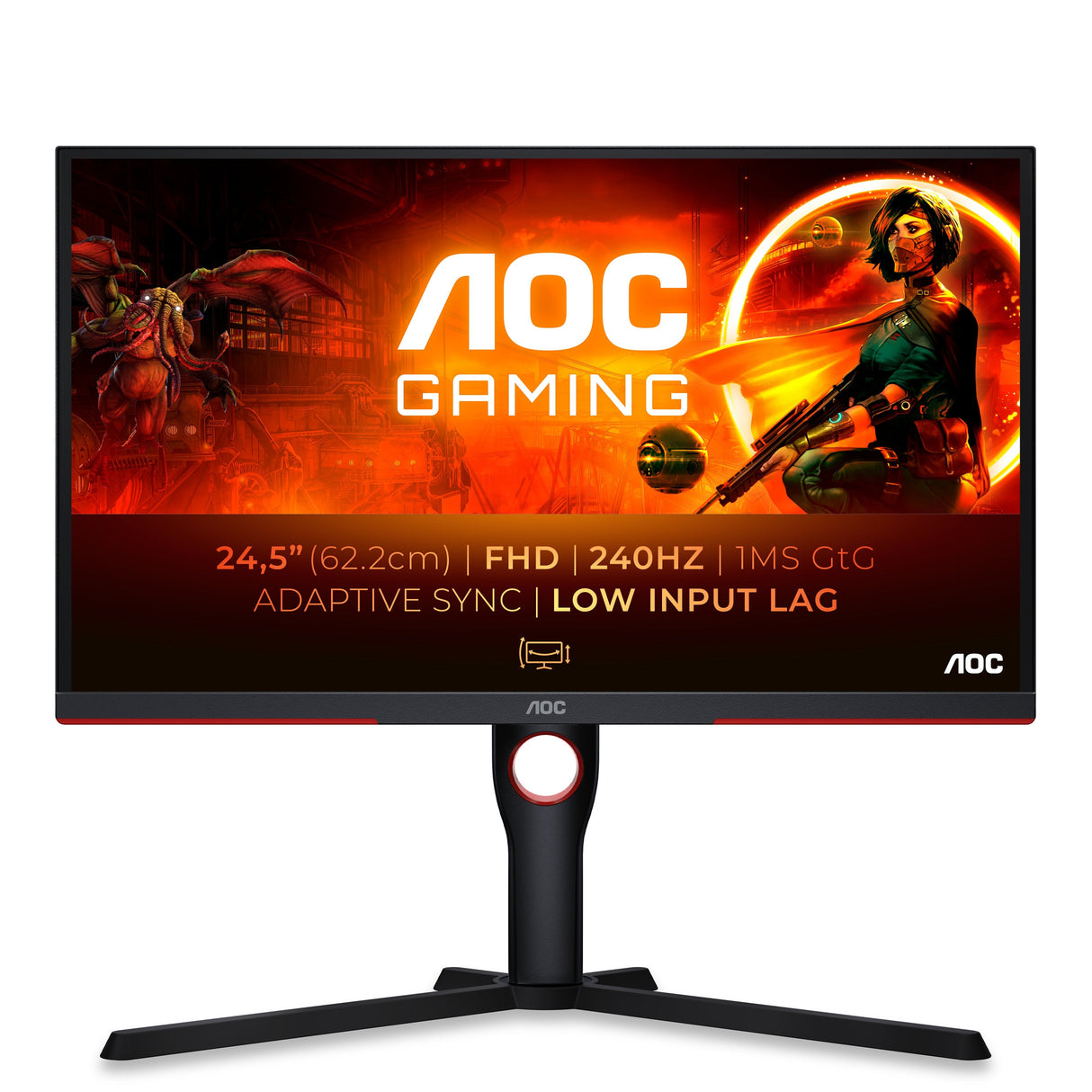 Monitor Aoc 25g3zm Bk 24.5" 1920x1080 Va Flat Has Dp 2xhdmi Brightness 300cd M2 Aoc Gaming