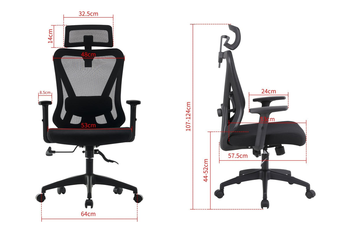 EAN 5901443124054 - Activejet T5 BLACK silla de oficina y de ordenador Asiento acolchado Respaldo de malla imagen 16