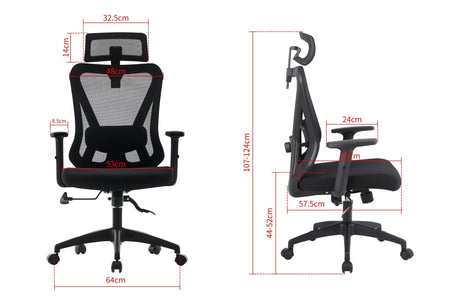 EAN 5901443124054 - Activejet T5 BLACK silla de oficina y de ordenador Asiento acolchado Respaldo de malla imagen 16