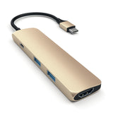 Satechi St-Cmag Base Para Portátil Y Replicador De Puertos Usb 3.2 Gen 1 (3.1 Gen 1) Type-C Oro