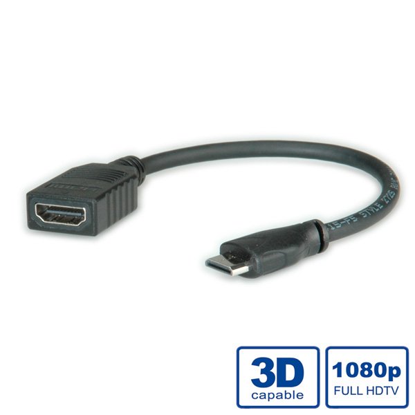 Roline Hdmi Hs Cable+Ethernet. A-C. F/M. 15cm