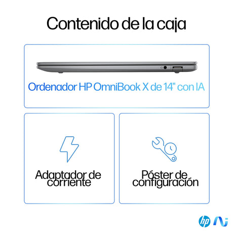 EAN 0198701252214 - HP OmniBook X 14-fe0008ns Copilot+ PC Qualcomm Snapdragon X1E-78-100 Portátil 35,6 cm (14") Pantalla táct imagen 5