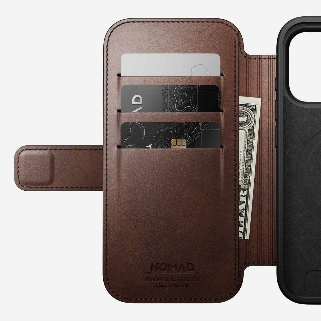 Nomad Modern Leather Folio Iphone 17 Pro Rustic Brown H.