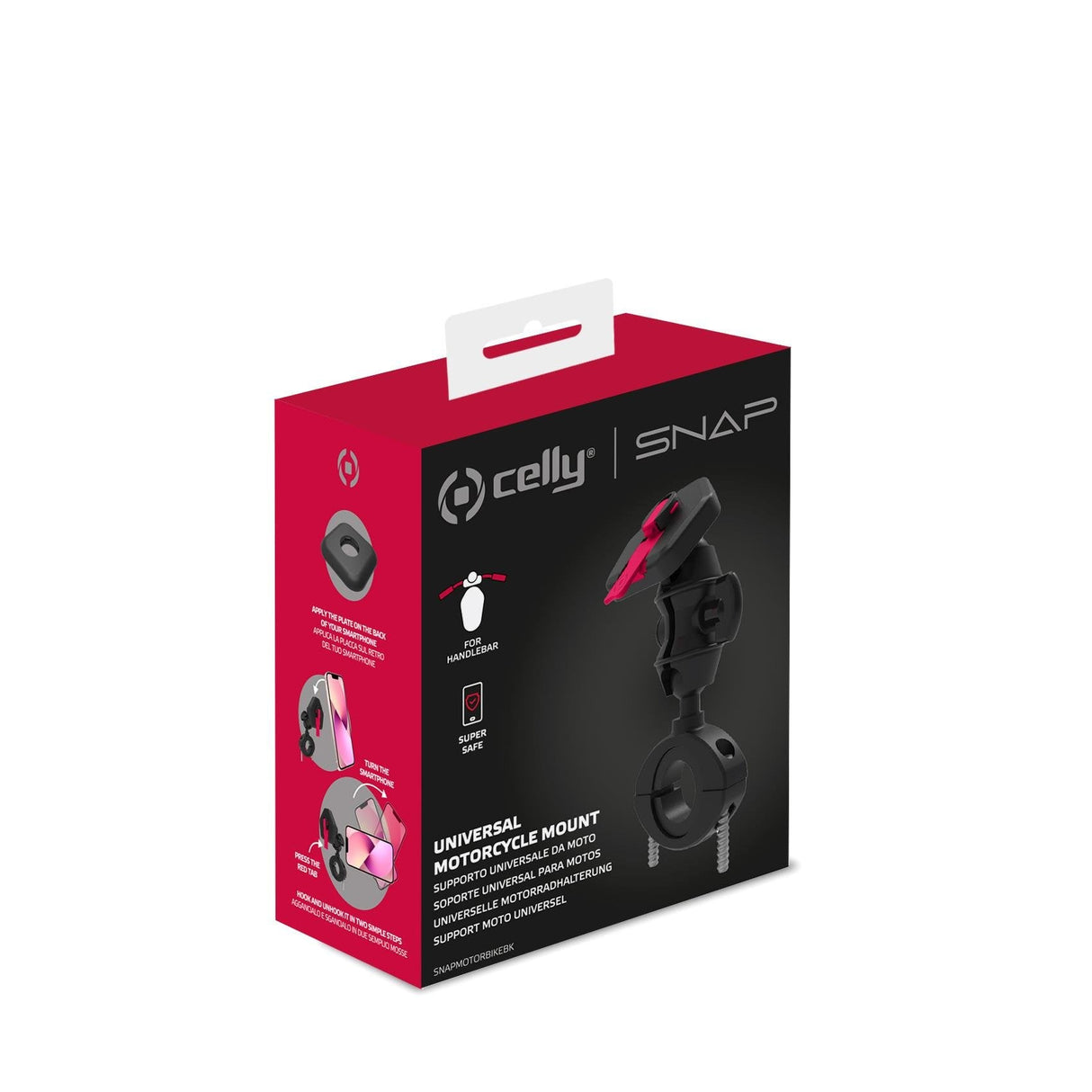 EAN 8021735195351 - Celly SNAPMOTORBIKE Soporte pasivo Teléfono móvil/smartphone Negro imagen 7