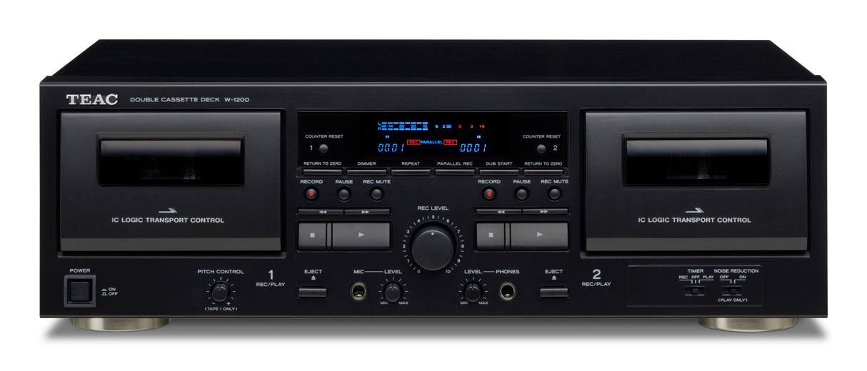 Teac W-1200 Doppel-Kassettendeck Usb-Ausgang Schwarz