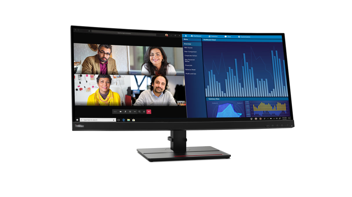 EAN 0195891382325 - Lenovo ThinkVision P34w-20 pantalla para PC 86,7 cm (34.1") 3440 x 1440 Pixeles Wide Quad HD LED Negro imagen 7