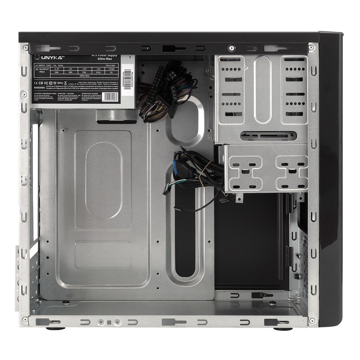 Caja Pc Unykach Semitorre Matx 6023 U3 2usb3.0 500w Negra 51992